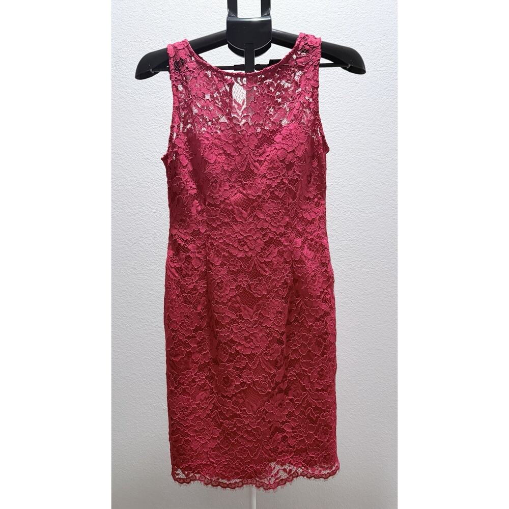 Adrianna Papell Women's Sleeveless Size4 Red Dress Knee Length Perfect Condition